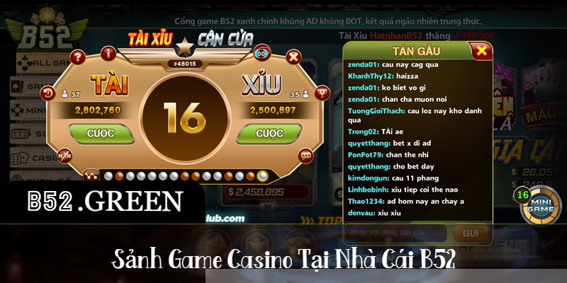 Sảnh Game Casino Tại Nhà Cái B52