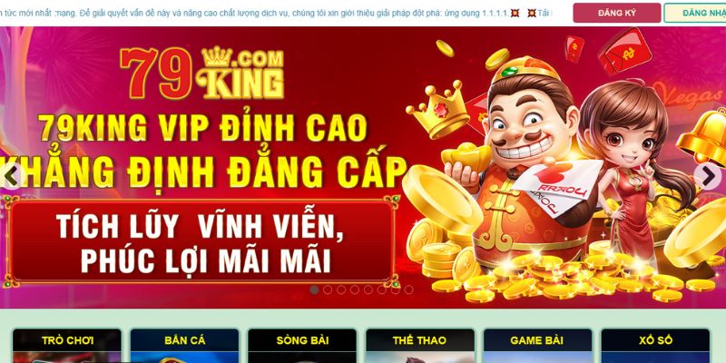 Giao diện chính cực xịn của nhà cái